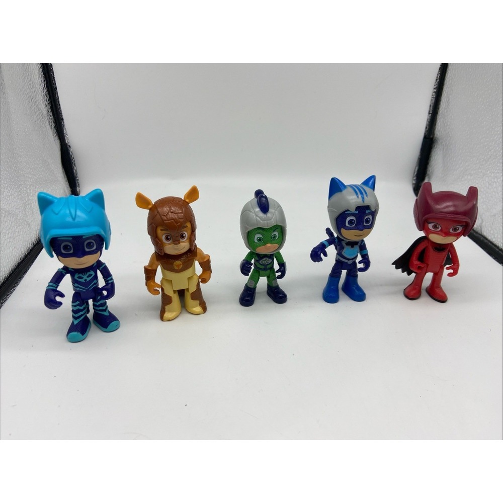 PJ Masks Action Figure Lot of 5 Catboy Owlette Gekko Armadylan 3‎ inch Figures